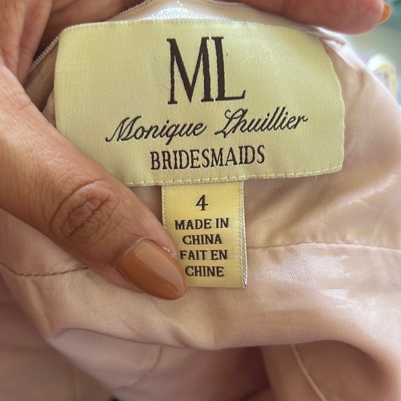 MONIQUE LHUILLIER Ruched Strapless Pink Dress - Picture 10 of 12